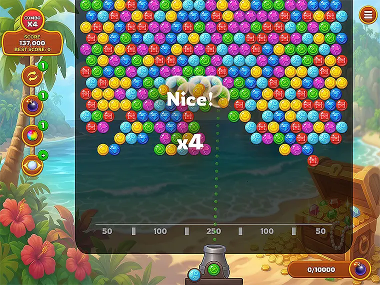 Bubble Shooter Pirate Treasures