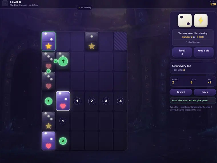 Rune Domino - Roll, Slide and Clear