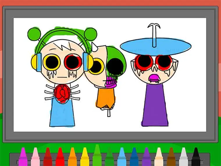 Sprunki Halloween Coloring Book